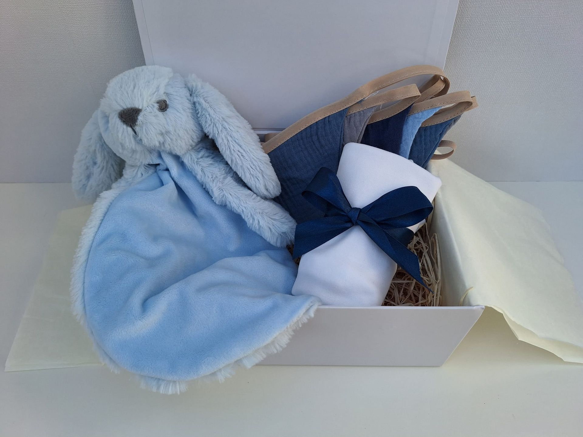 Klein Geluk Blauw - Gepersonaliseerd kraamcadeaupakket