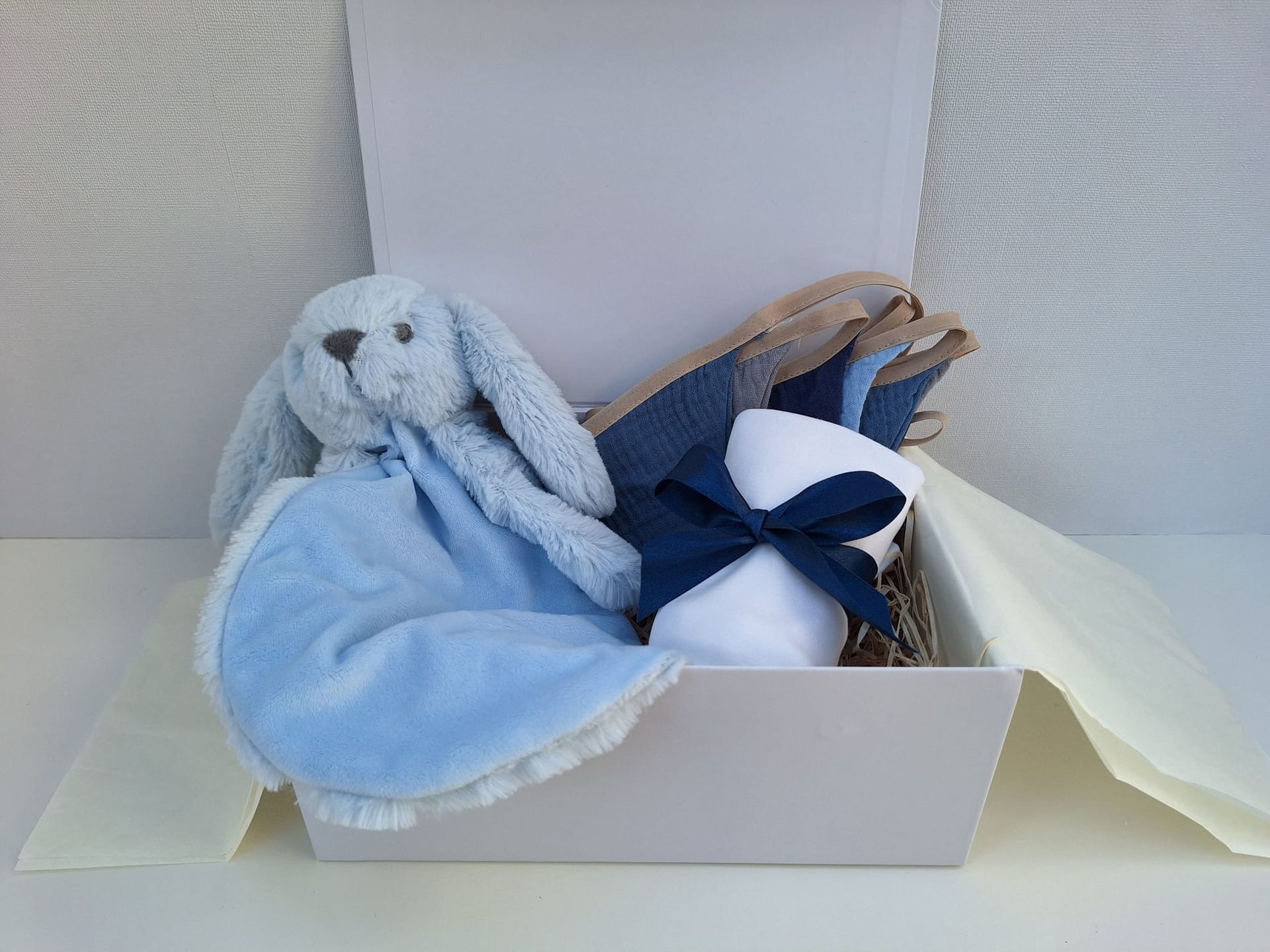 Klein Geluk Blauw - Gepersonaliseerd kraamcadeaupakket