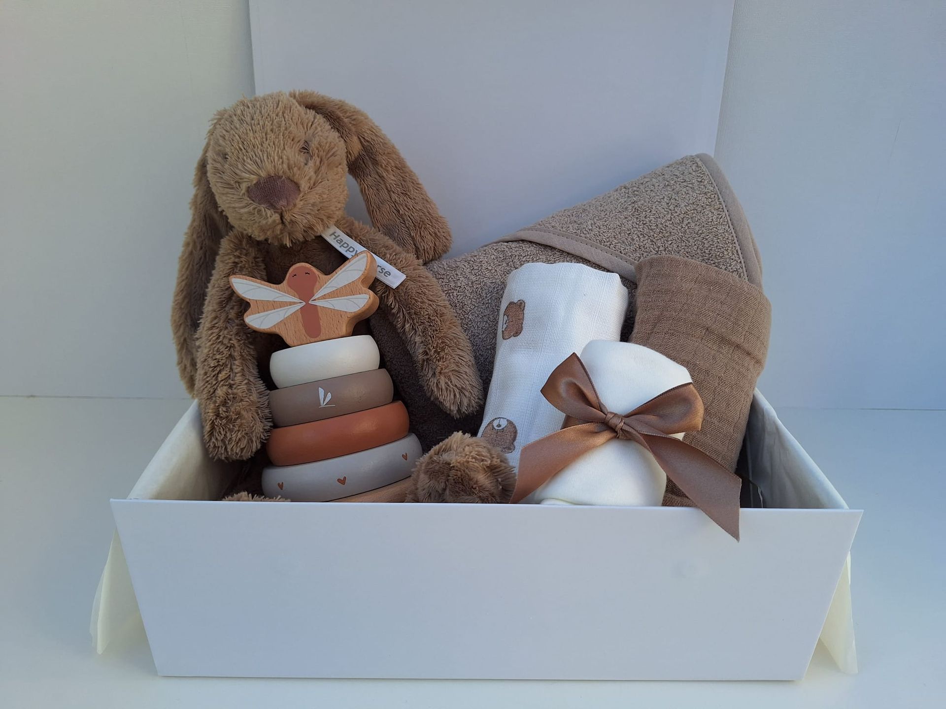 Groot Geluk Neutraal – Gepersonaliseerd kraamcadeaupakket