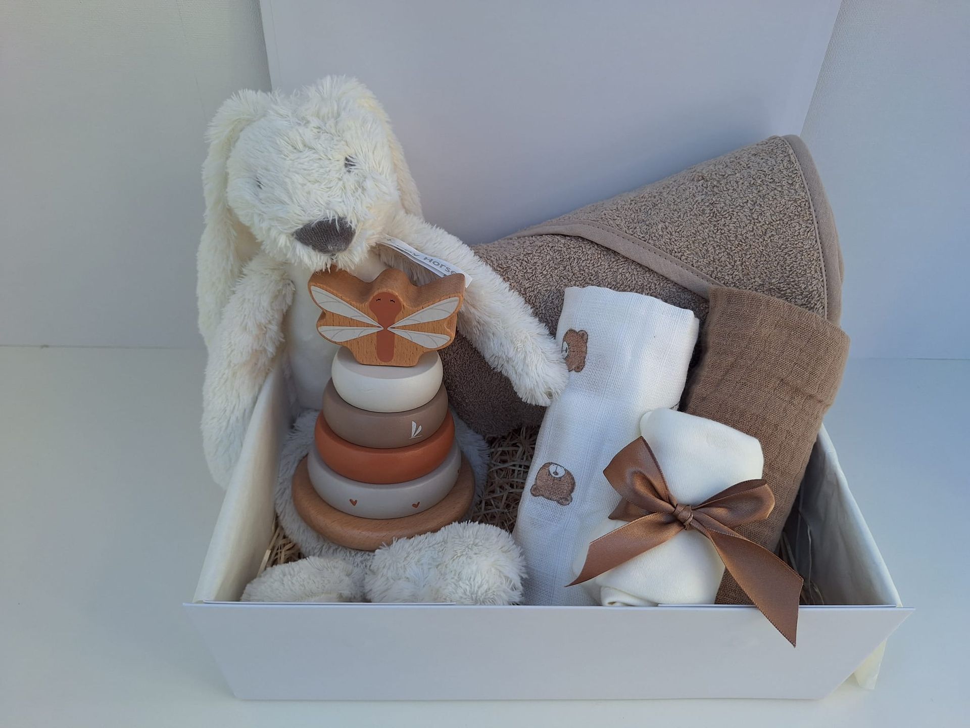 Groot Geluk Neutraal – Gepersonaliseerd kraamcadeaupakket