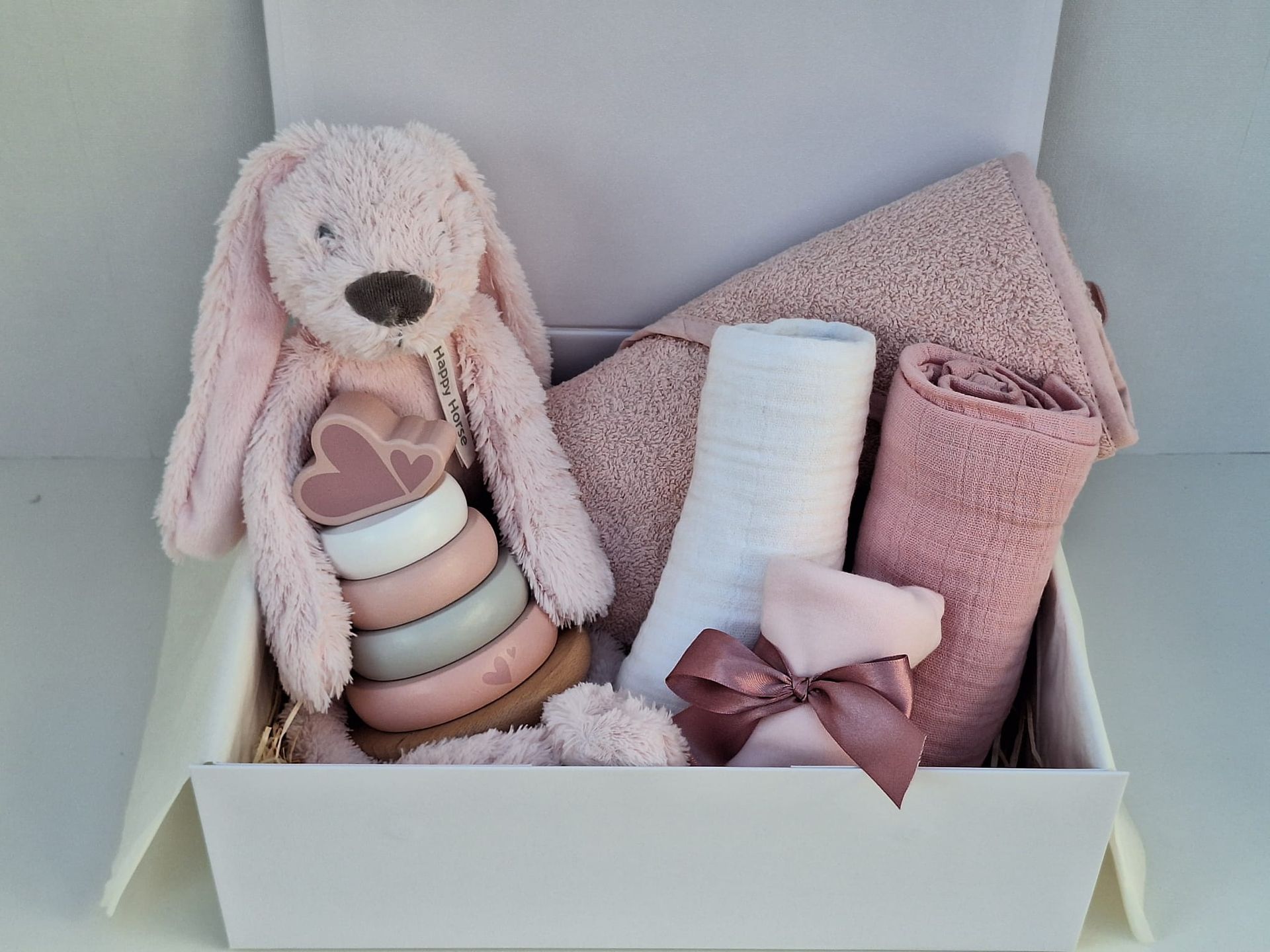 Groot Geluk Roze - Gepersonaliseerd kraamcadeaupakket