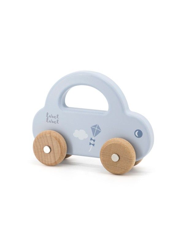 Label Label Houten Auto Blauw - Little Car