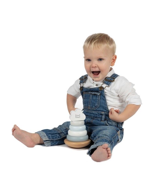 Label Label Tuimeltoren Blauw - Stapelringen