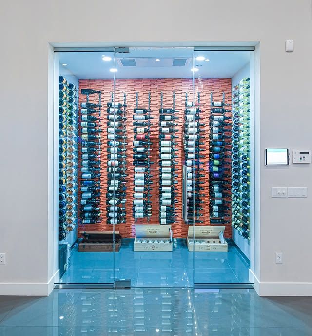 Framed Glass Cellar Door