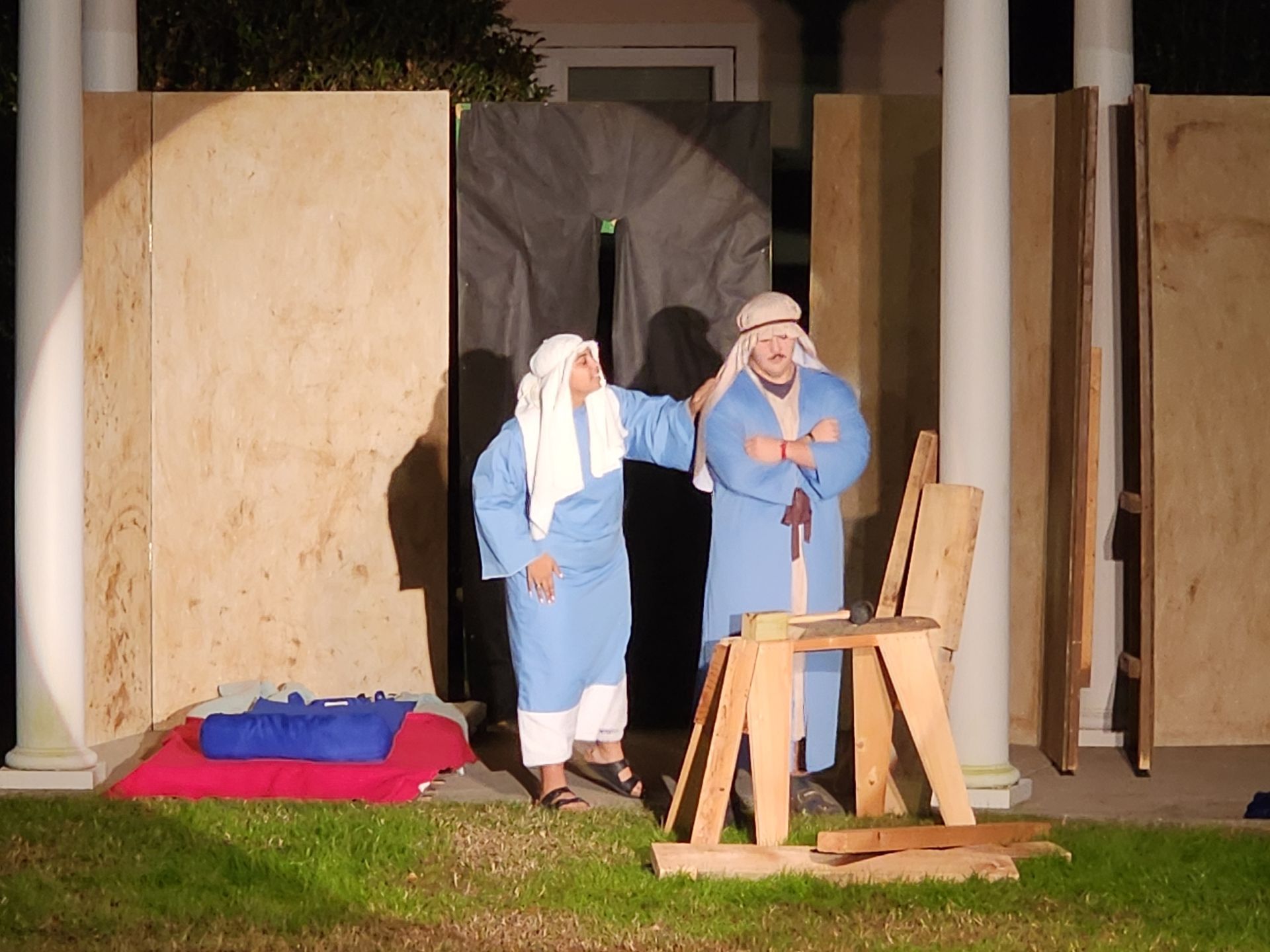 Mary talks to Joseph about being pregnant