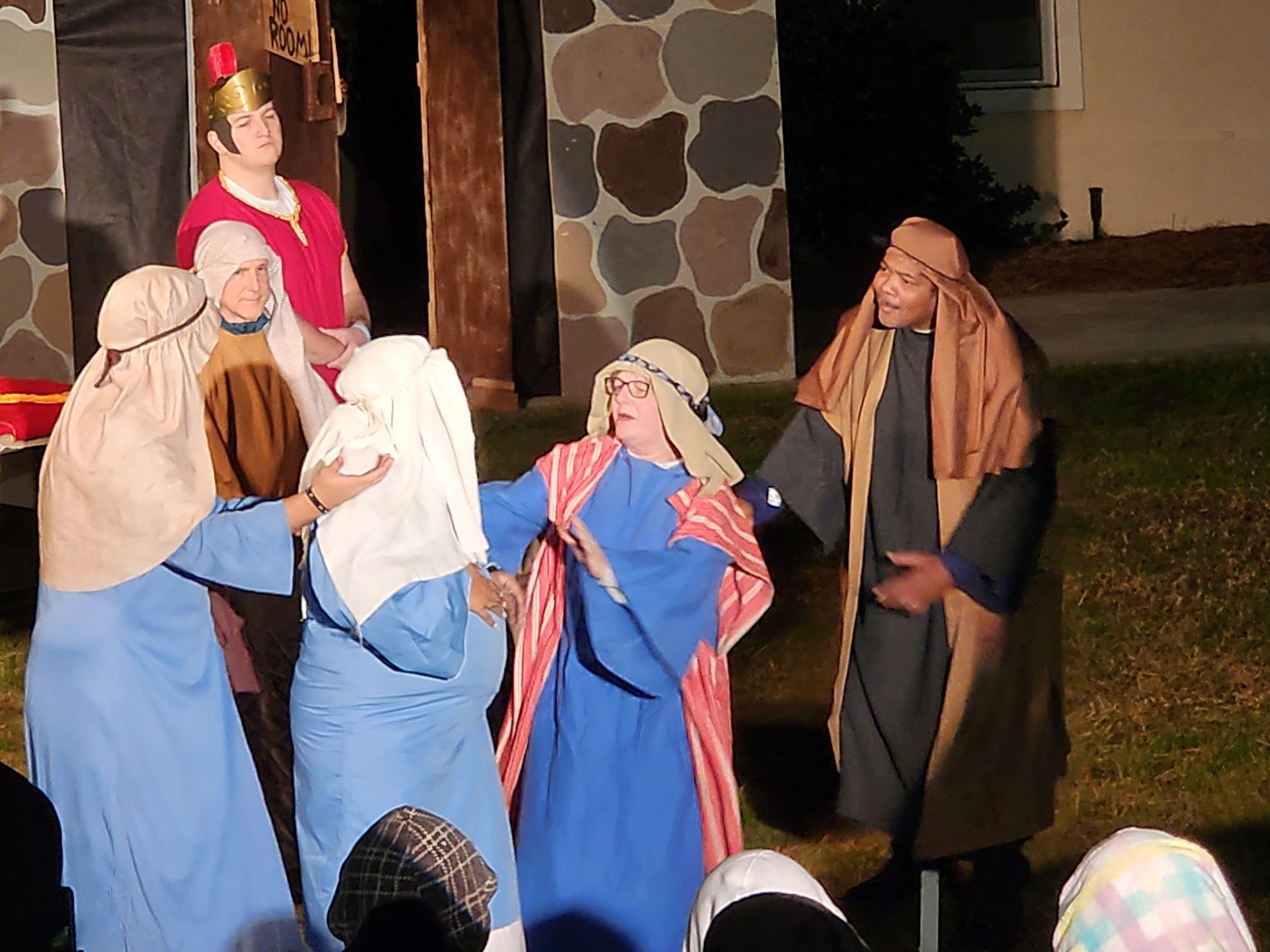 Letting Joseph & Mary know they have a stable
