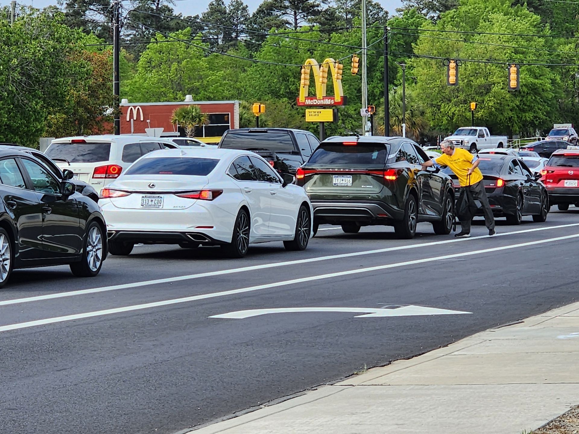 Gifting drivers treats during rush hour