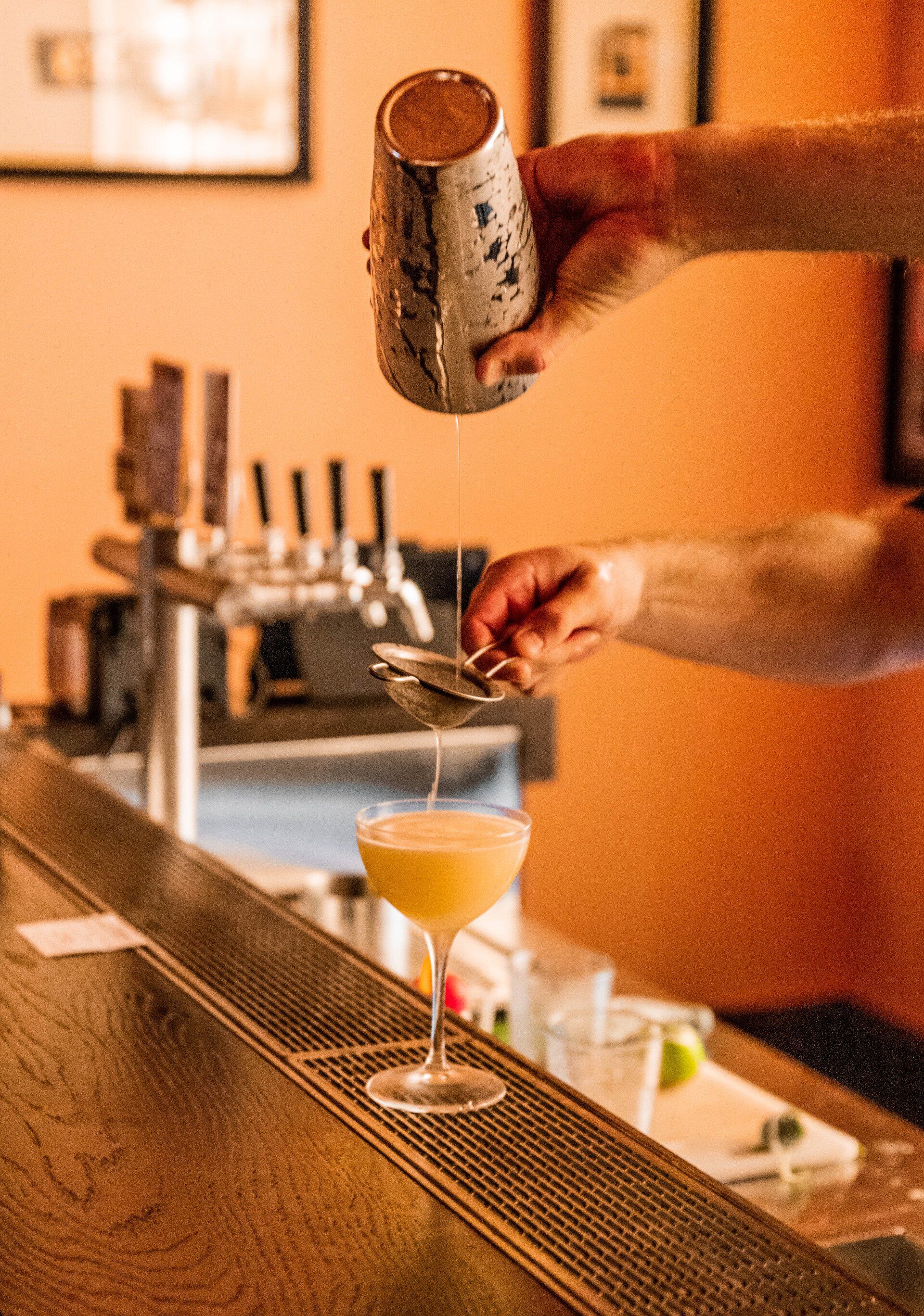 Cocktails on a bar