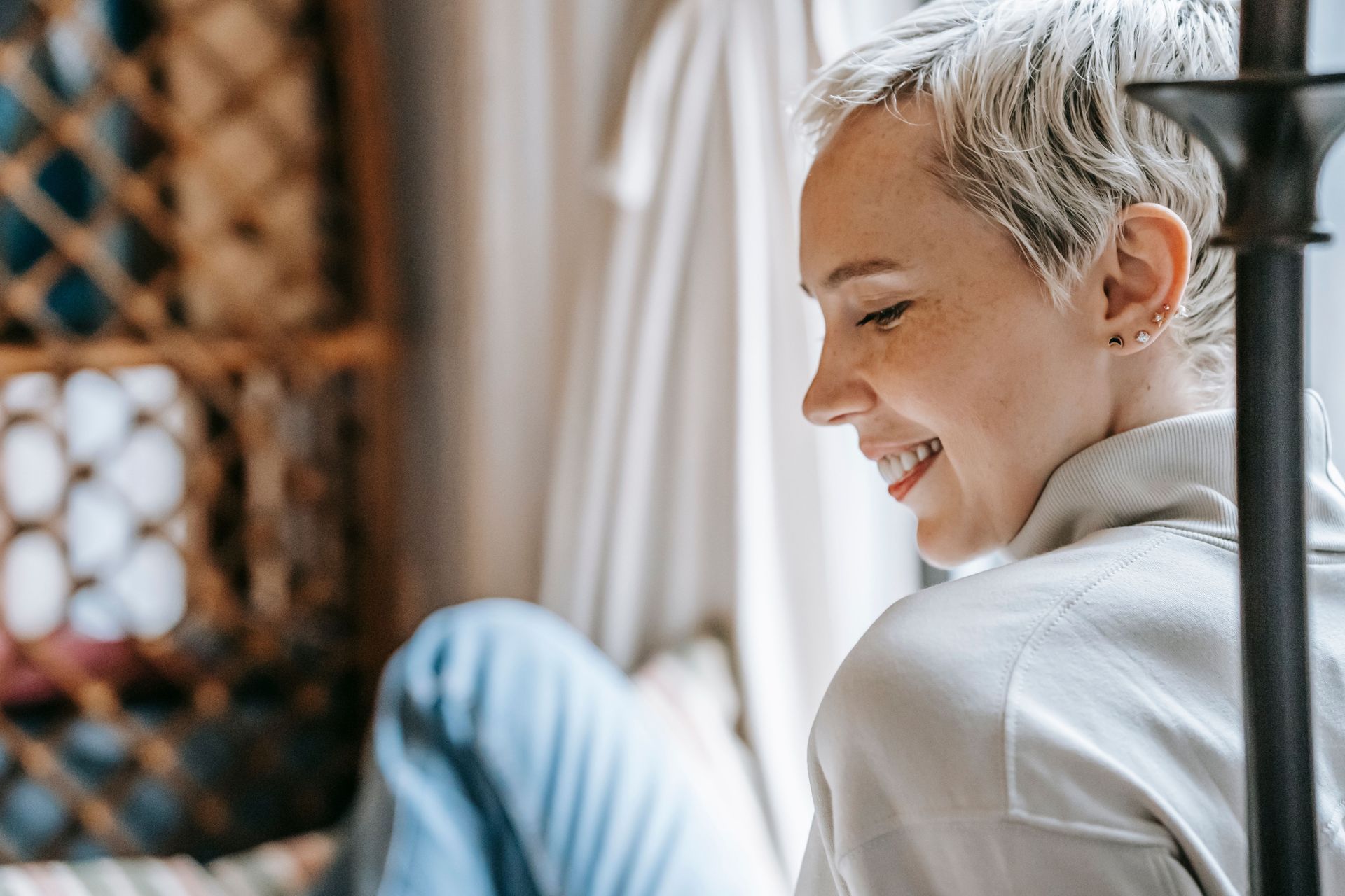 Woman smiling confidently at Towne Lake Family Dentistry — professional teeth whitening in Woodstock, GA