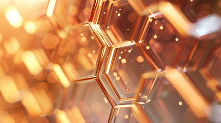 gold hexigon priint