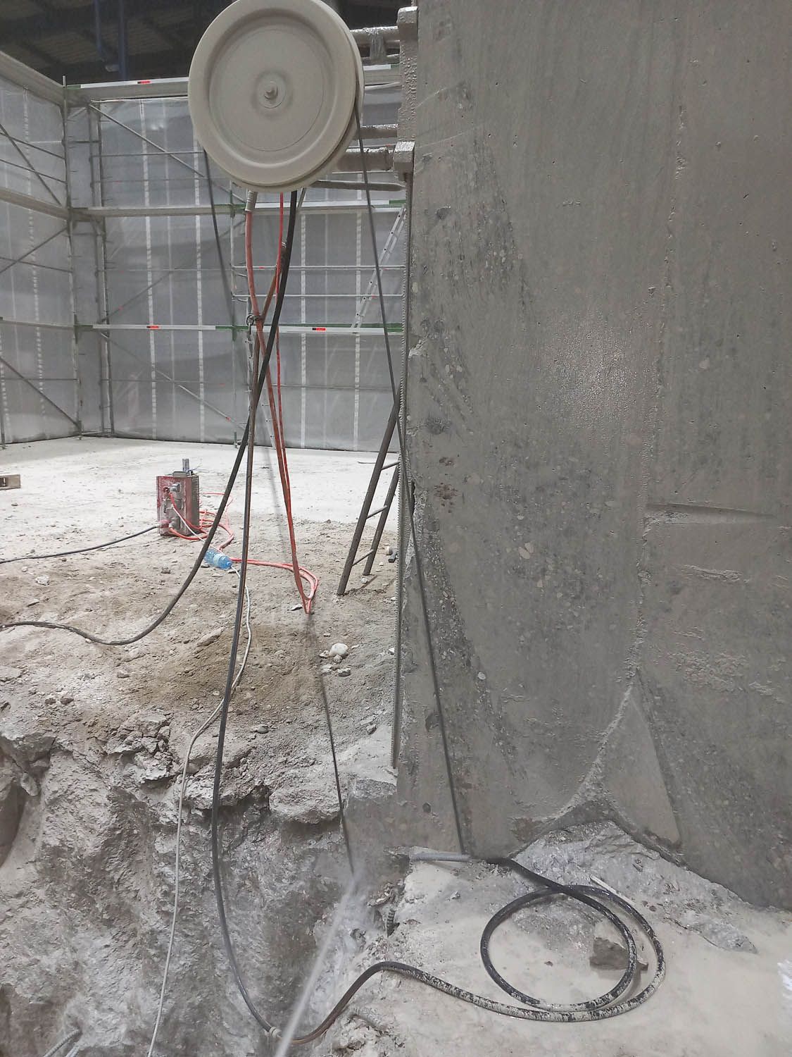 Baustelle Betonwand