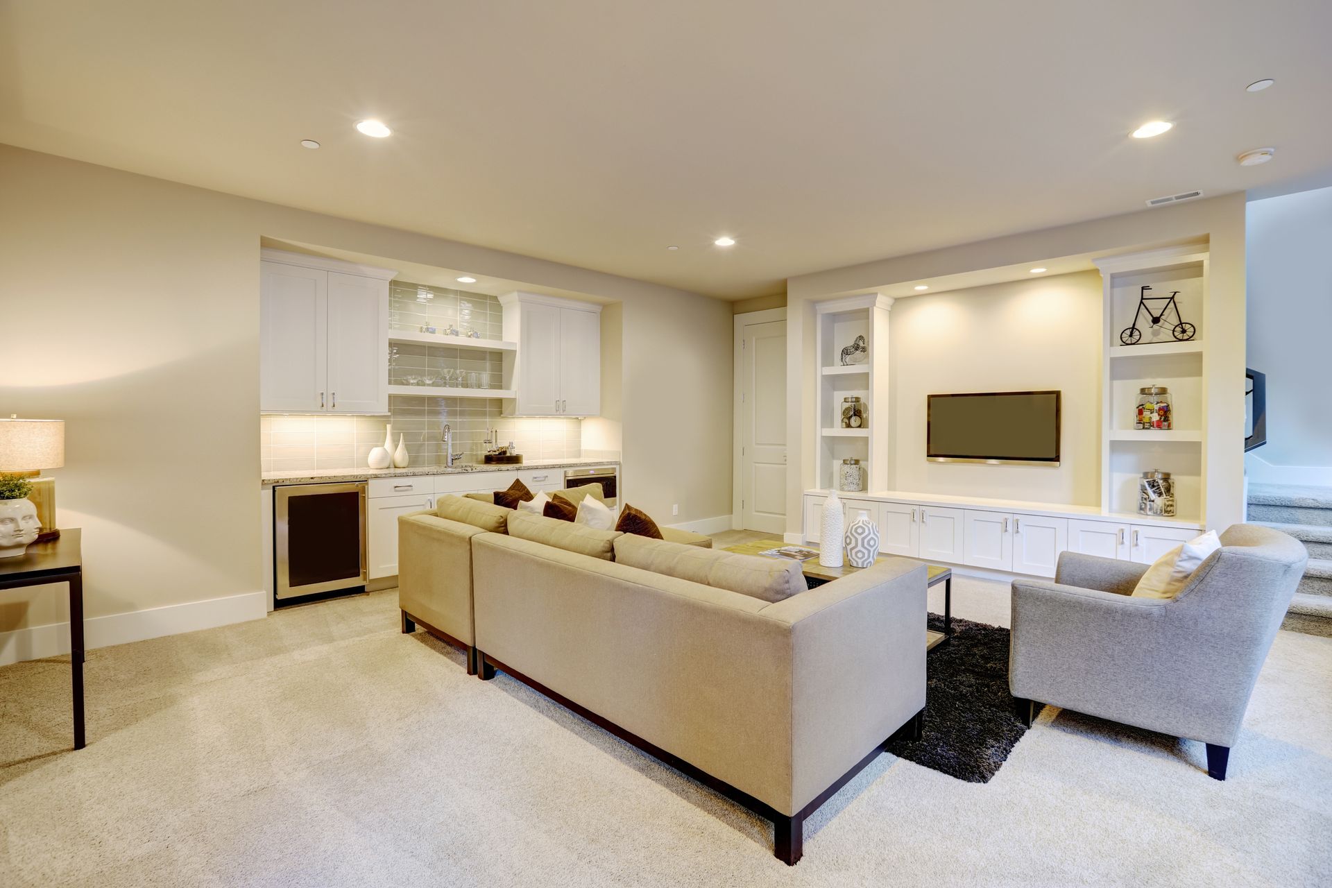 Modern basement remodelling