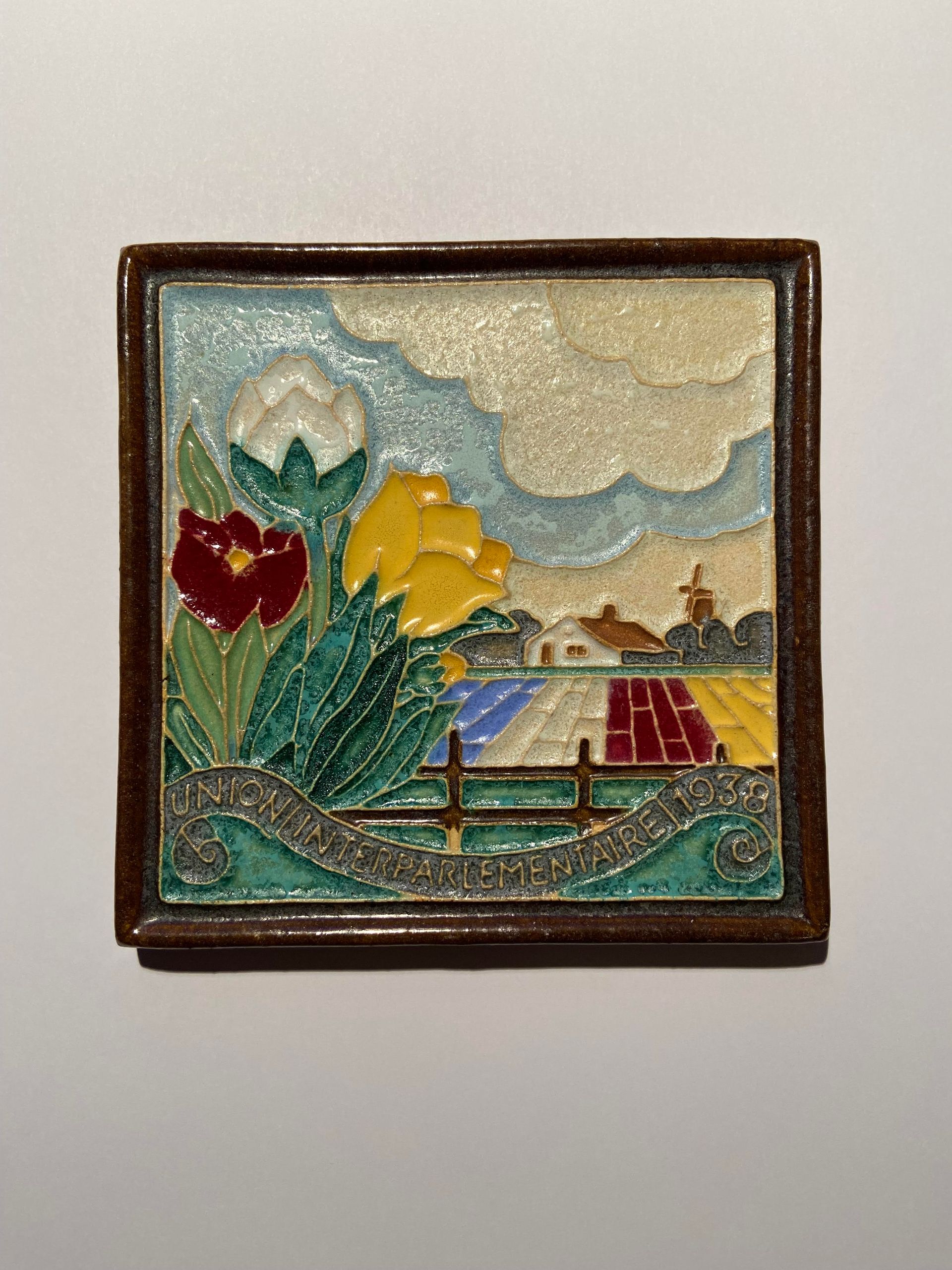 Porceleyne Fles Delft Cloisonne tegel bloemen