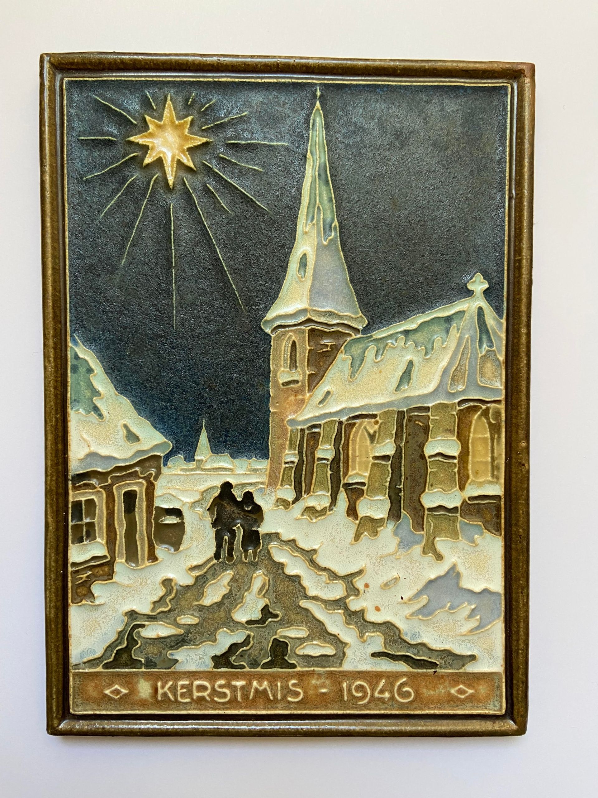 Porceleyne Fles Cloisonne tegel Kerstmis 1946