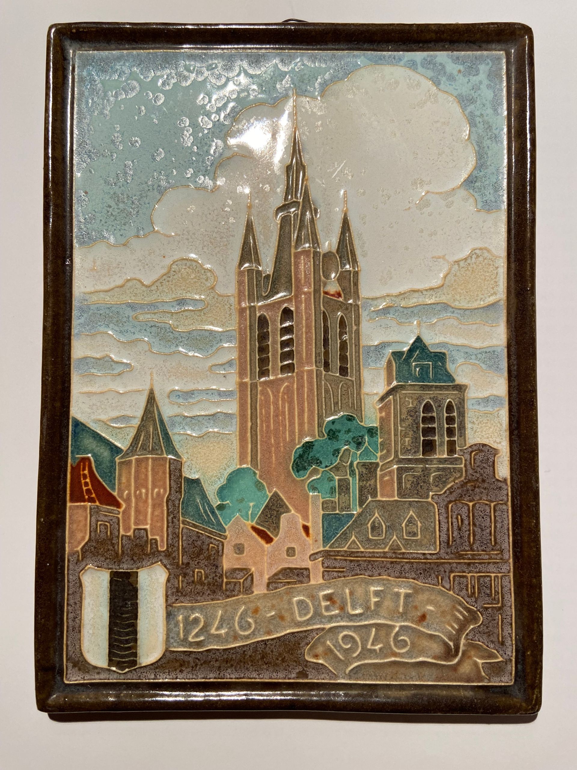 PFtile Porceleyne Fles Delft Cloisonne tile towers and facades.