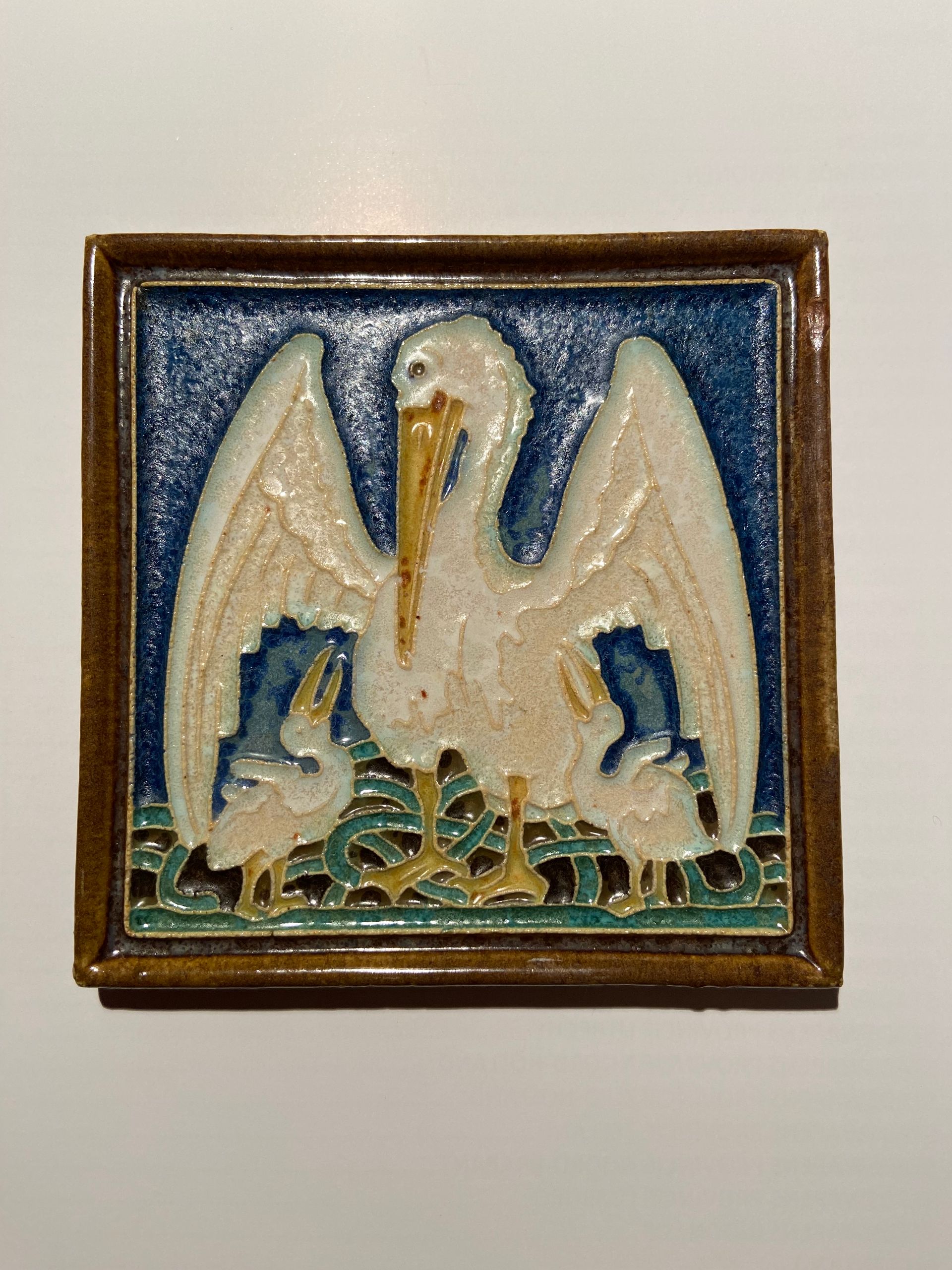 Porceleyne Fles Cloisonne tegel Kerstmis 1955 zeer zeldzaam