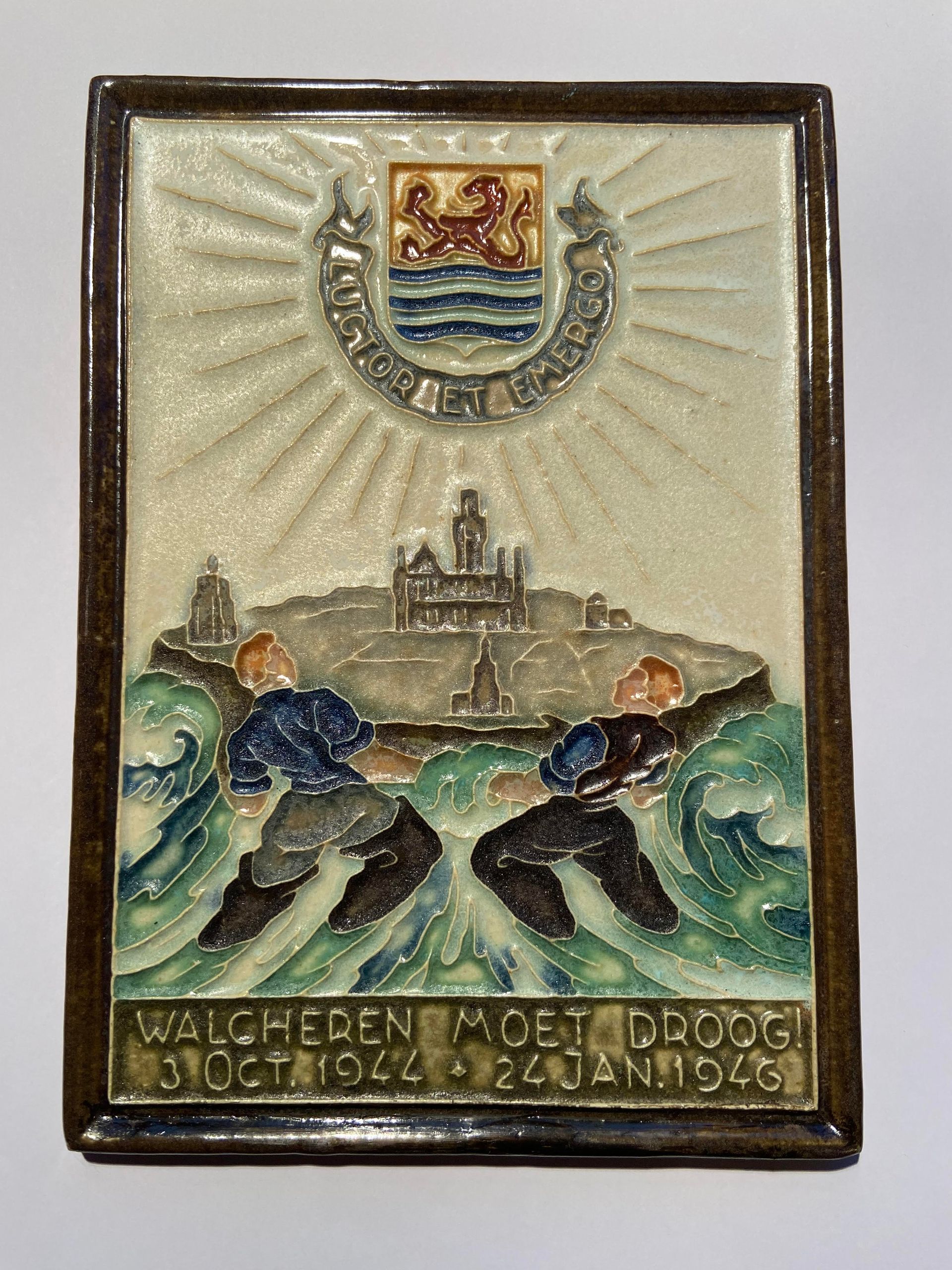 PFtegel Porceleyne Fles Delft Cloisonné Tegel oorlogserie