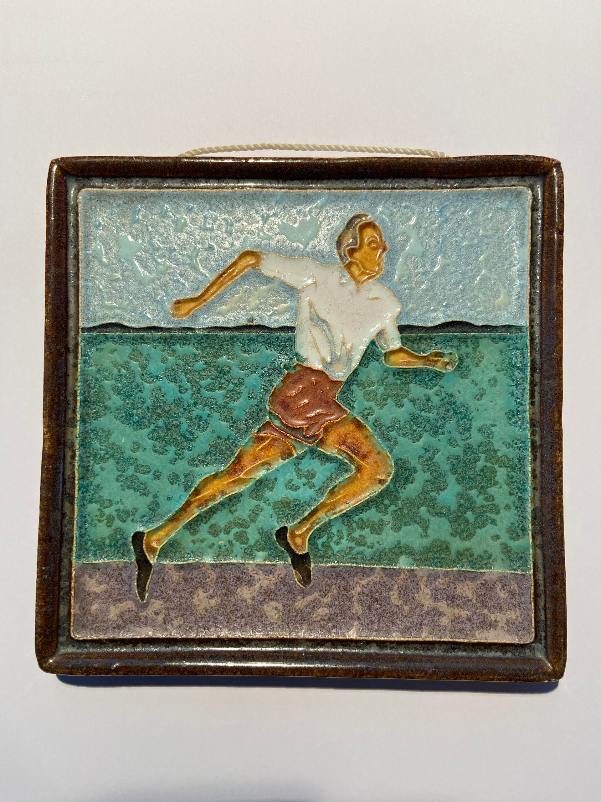 PF tegel Porceleyne Fles Delft Cloisonne tegel sporten