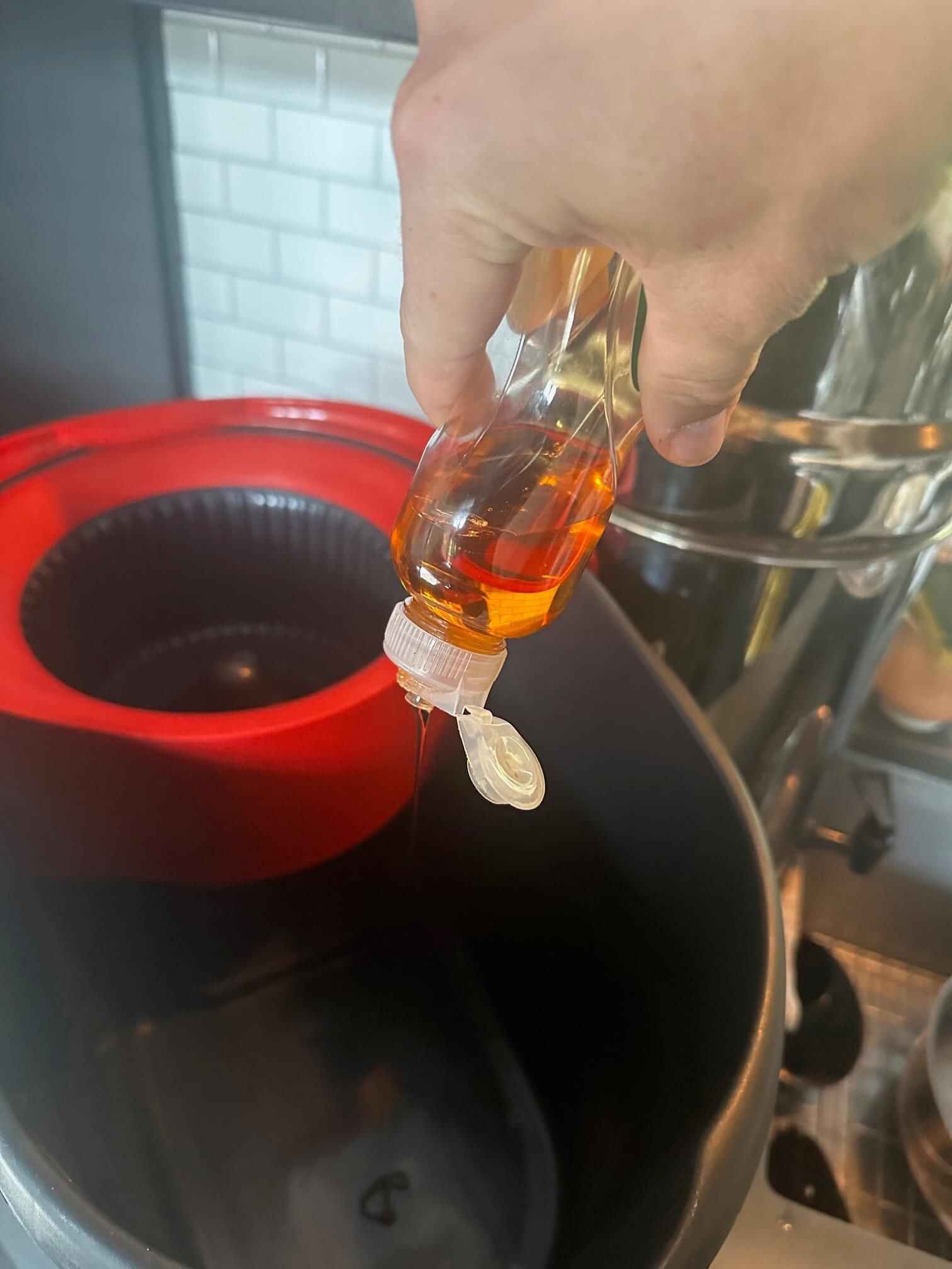 dish soap in bucket