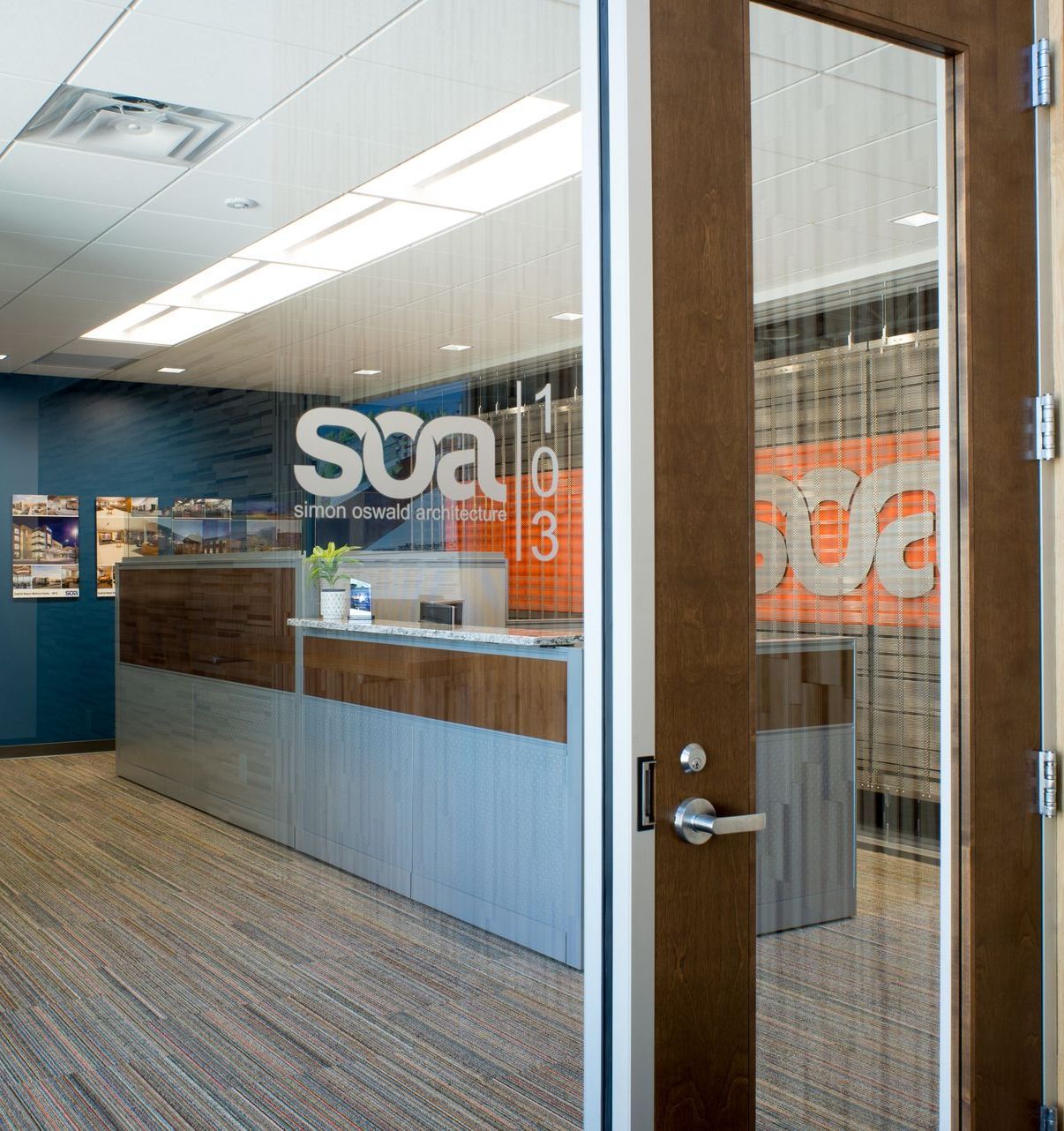 PCE Construction Builds Offices in Marshall, Mo. An Office Welcome Desk.