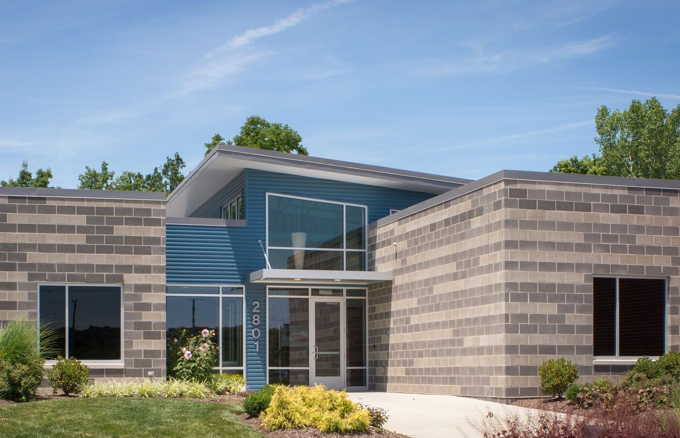 The Exterior of an Office in Central Missouri. PCE Construction Builds Office Buildings in Mid-Mo.