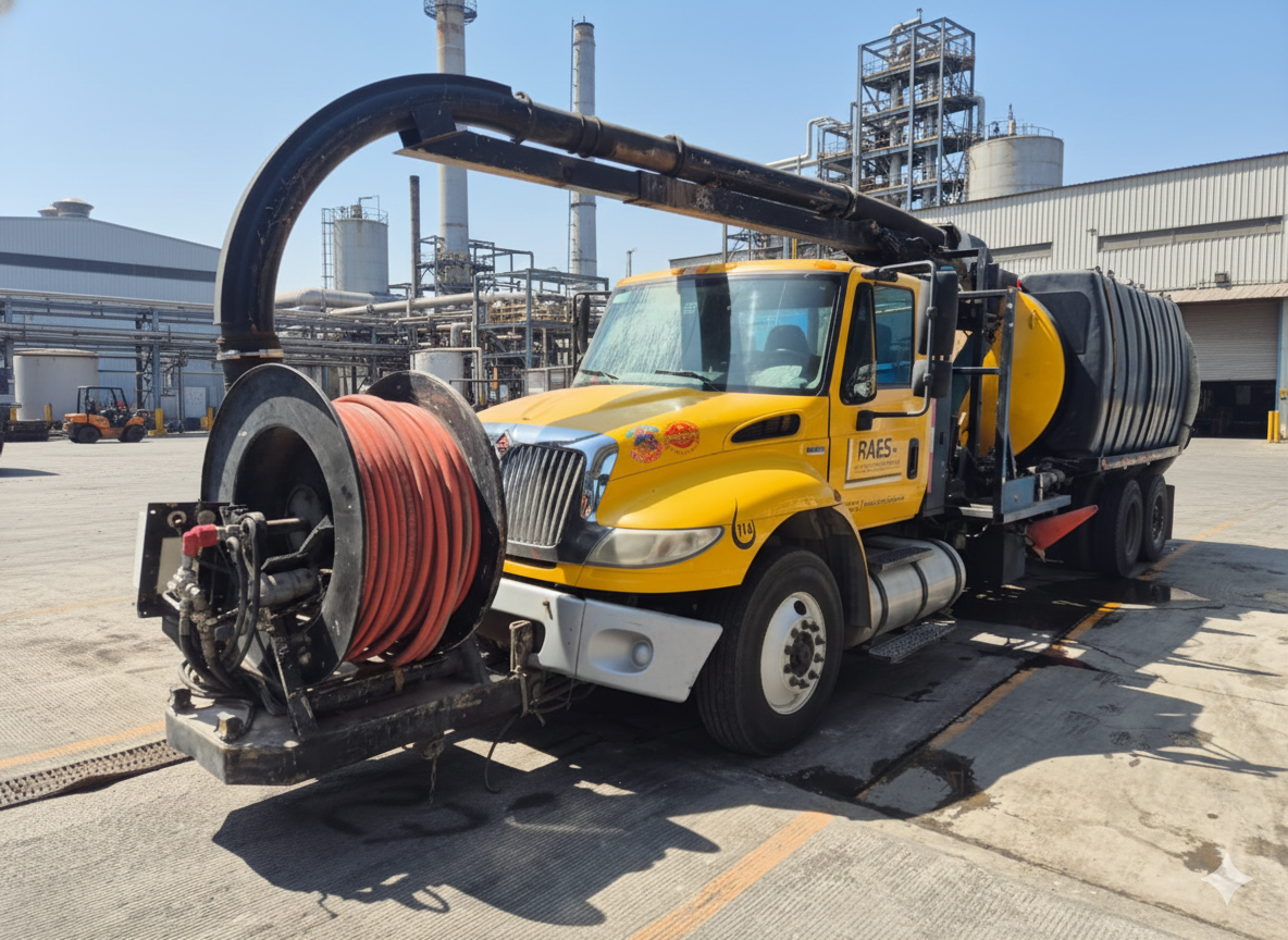 desazolve industrial con camion vactor