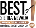 Best of Sierra Nevada bronze winner 2025 badge for Reno, Lake Tahoe, and Carson City