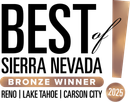 Best of Sierra Nevada bronze winner 2025 badge for Reno, Lake Tahoe, and Carson City