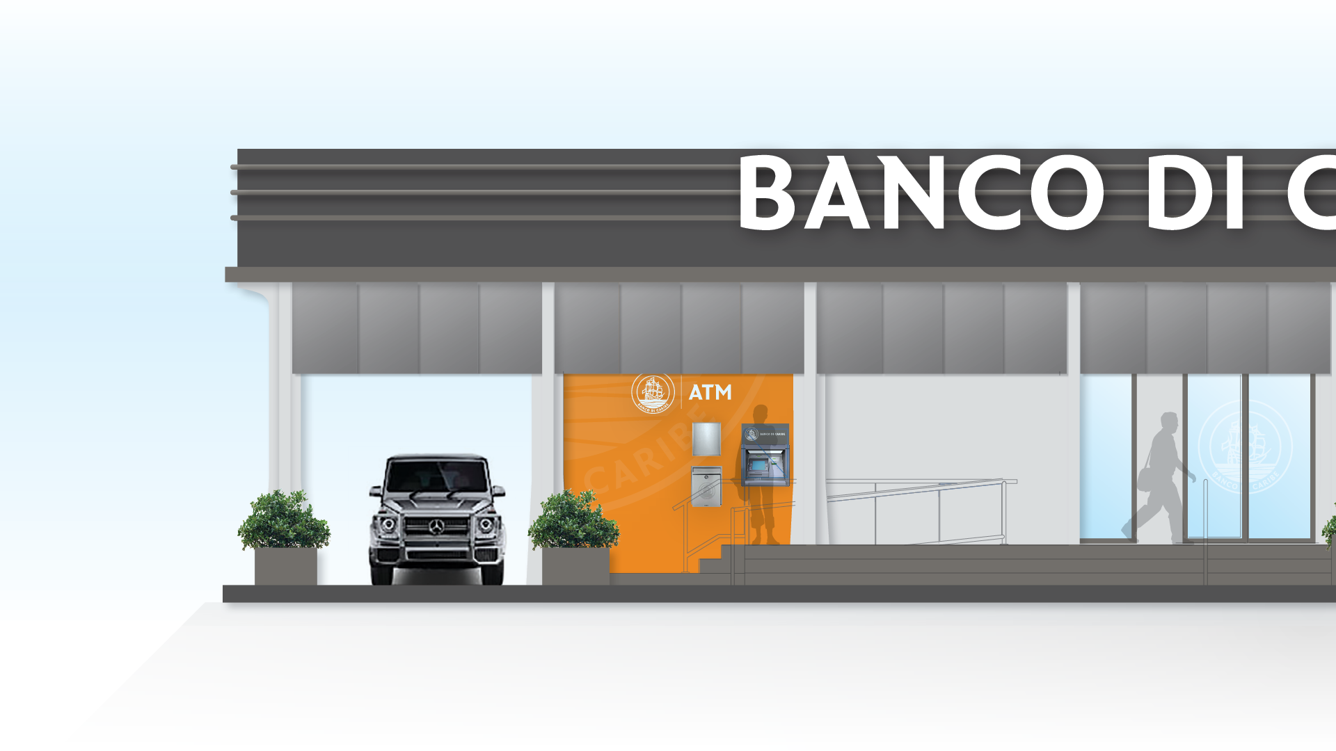 Banco di Caribe exterior color scheme