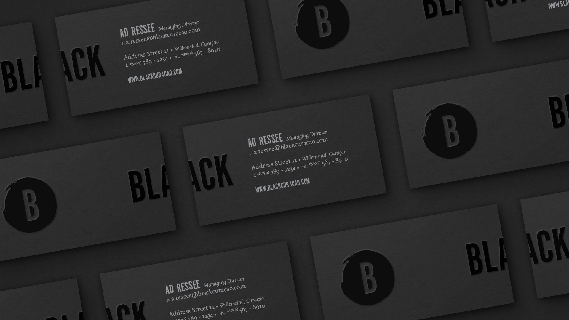 Black business cards