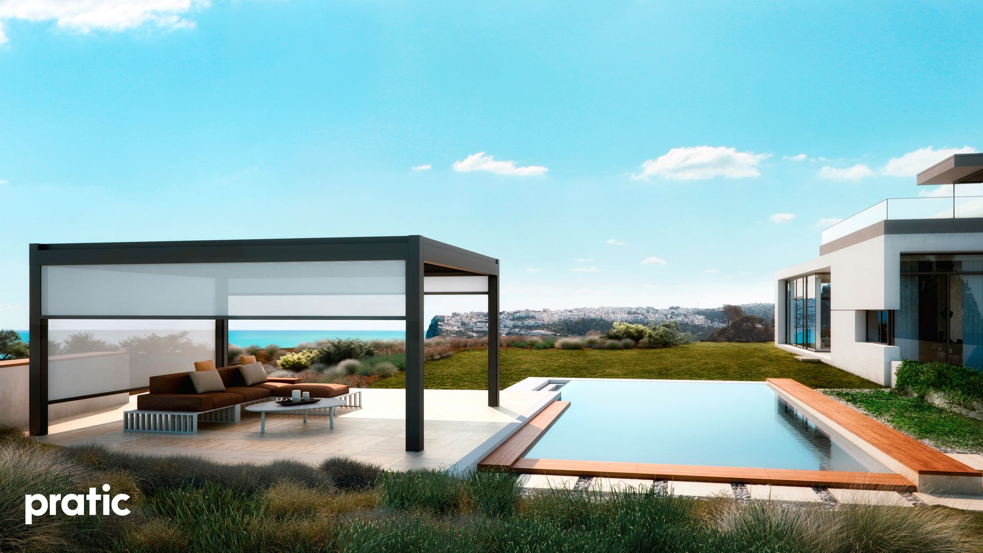 pergola a bordo piscina