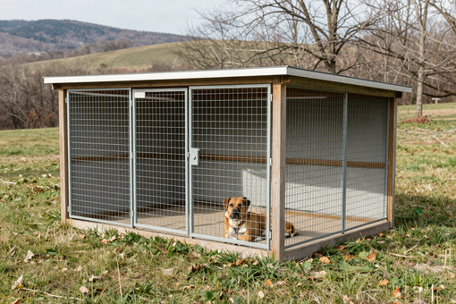 Clean kennel boarding facility