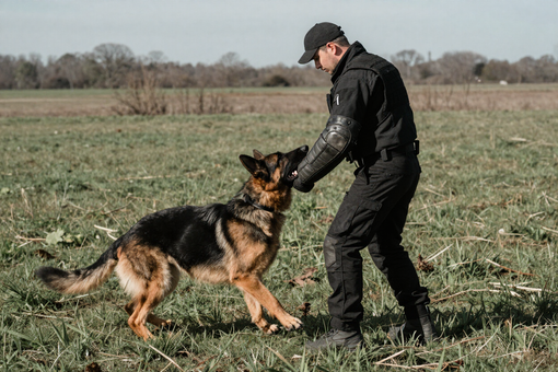 Working line German Shepherd police K9 training