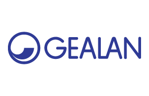 Il logo di Gealan è blu e bianco su sfondo bianco.