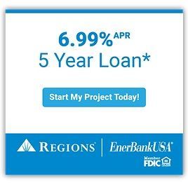 Regions Bank loan ad: 6.99% APR, 5-year loan. Includes