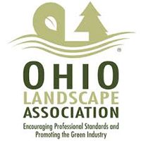 Ohio Landscape Association logo with green text and a leaf and tree symbol.
