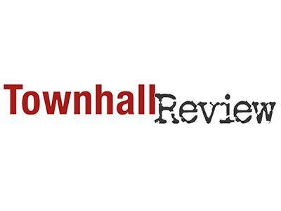 Townhall Review logo in red and black text on a white background
