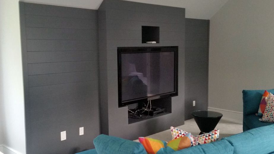 Amish Shawnee wood products OH Family Room with built-in entertainment center