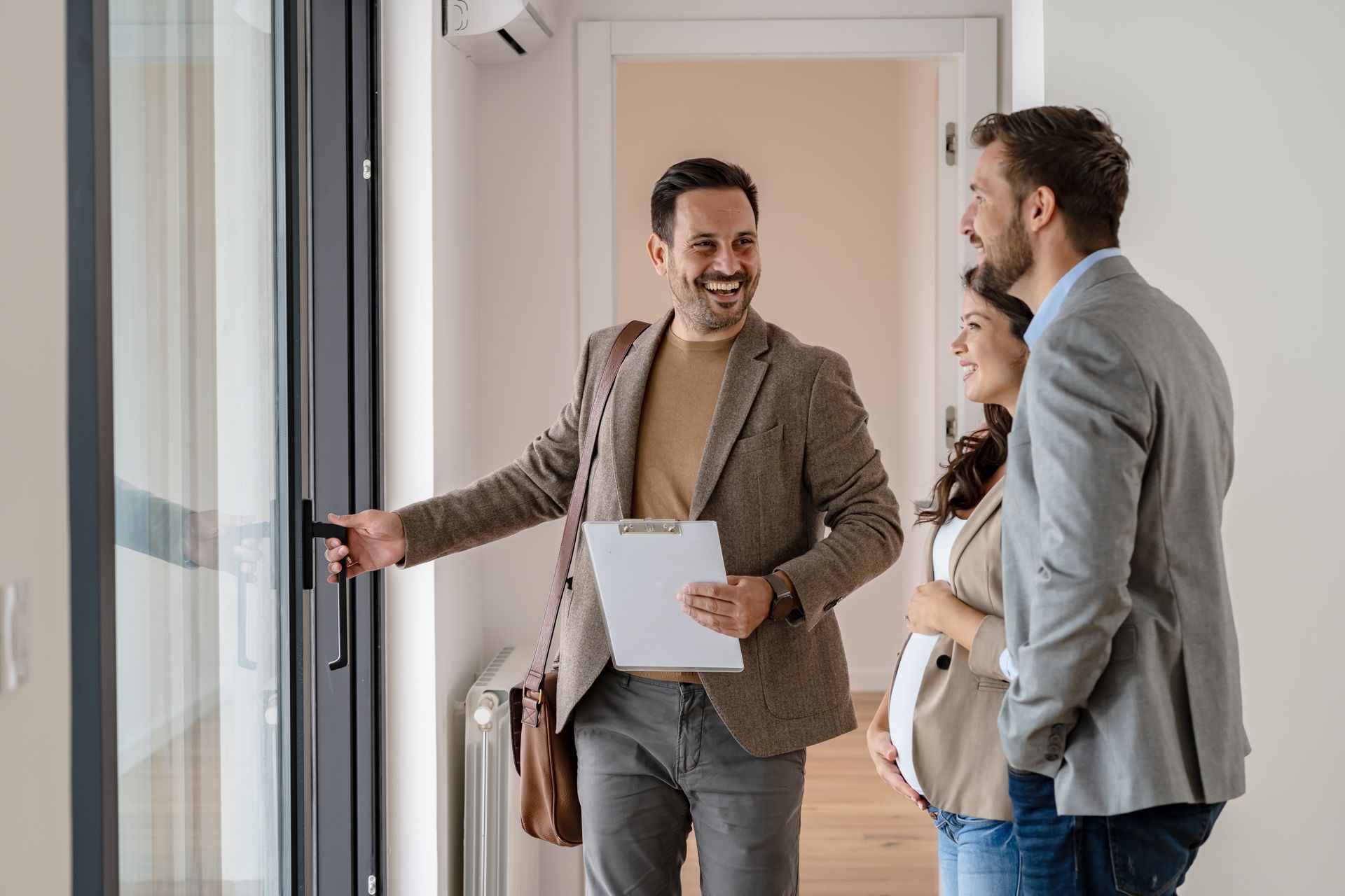 realtor showing home