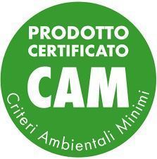 Green circular logo with white text: