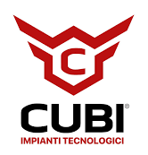 Logo Cubi rosso e bianco: una