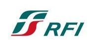 Logo di RFI (Rete Ferroviaria Italiana), caratterizzato da una