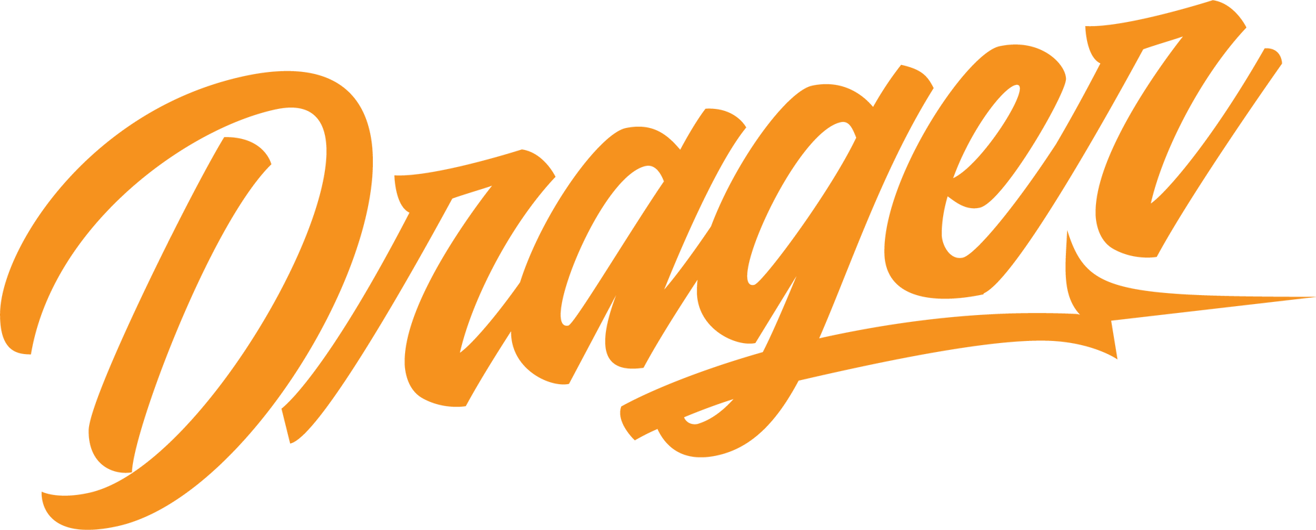 Orange lettering that says