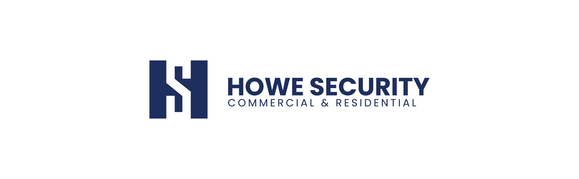 A logo for howe security is shown on a white background.
