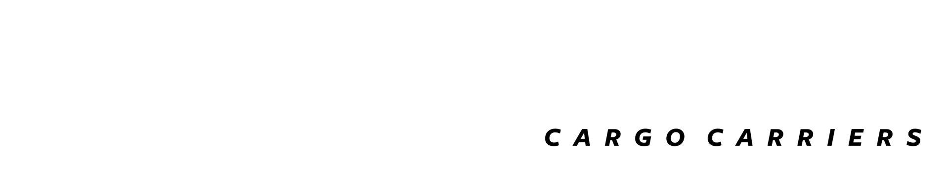 The word cargo carriers is on a white background.