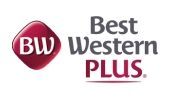 Best Western PLUS logo with maroon emblem and gray text