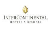 InterContinental Hotels & Resorts logo with gold emblem and black text on white background