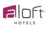 Aloft Hotels logo with a magenta square and black lowercase wordmark