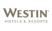 Westin Hotels & Resorts logo in gold on a white background