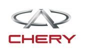 Chery logo with silver emblem above red CHERY text on white background